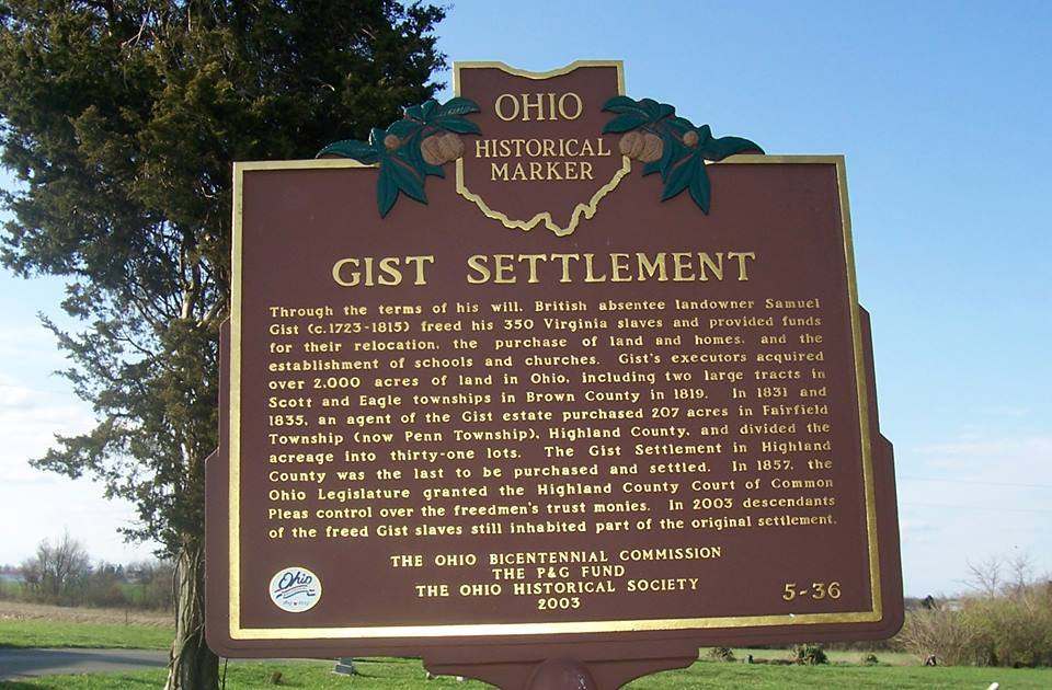 Gist Settlement Historical Marker