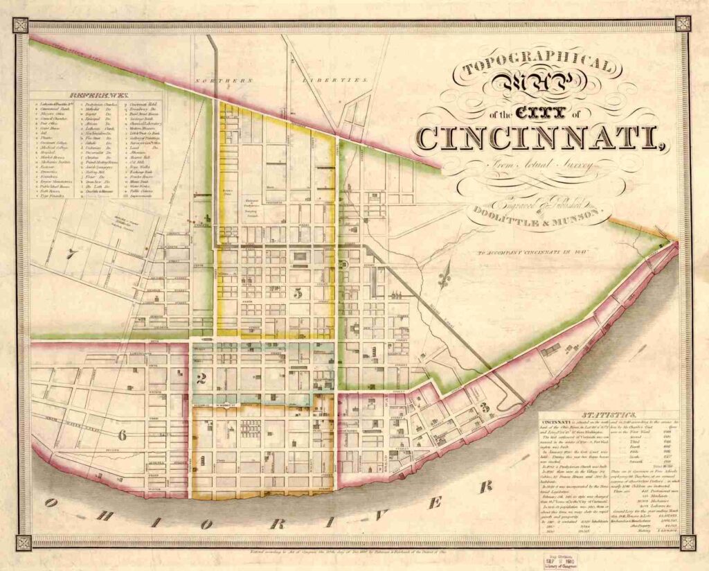 Cincinnati Map 1865